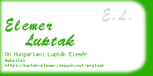 elemer luptak business card